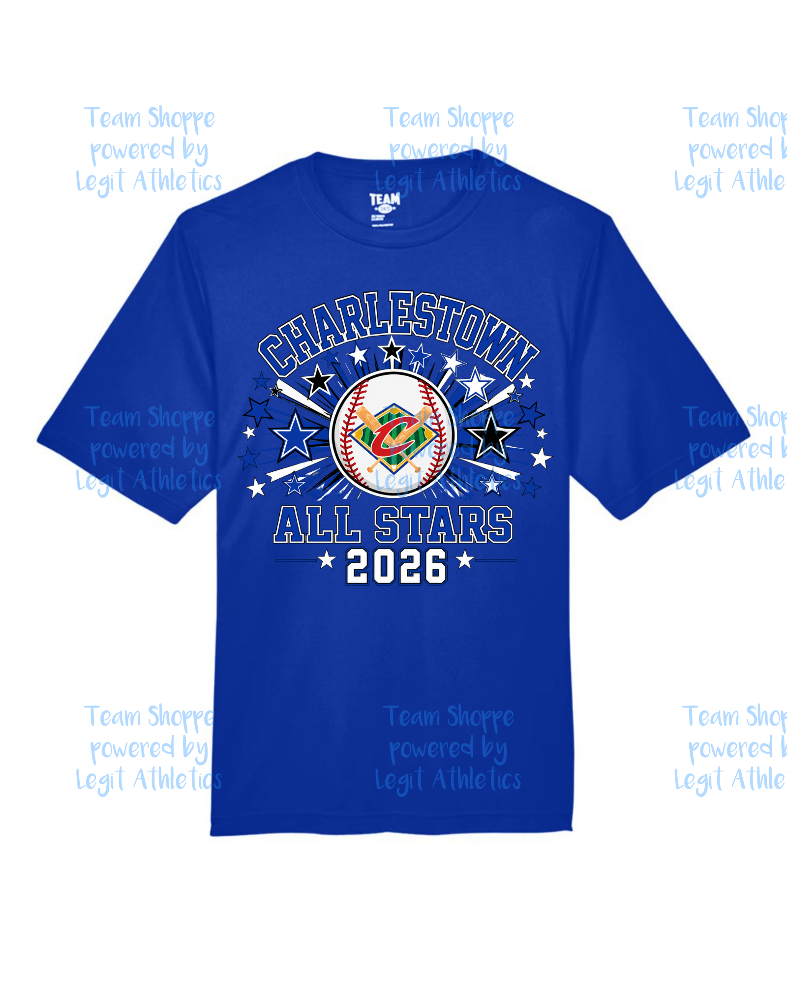Adult or Youth Drifit Tshirt Charlestown LL Baseball