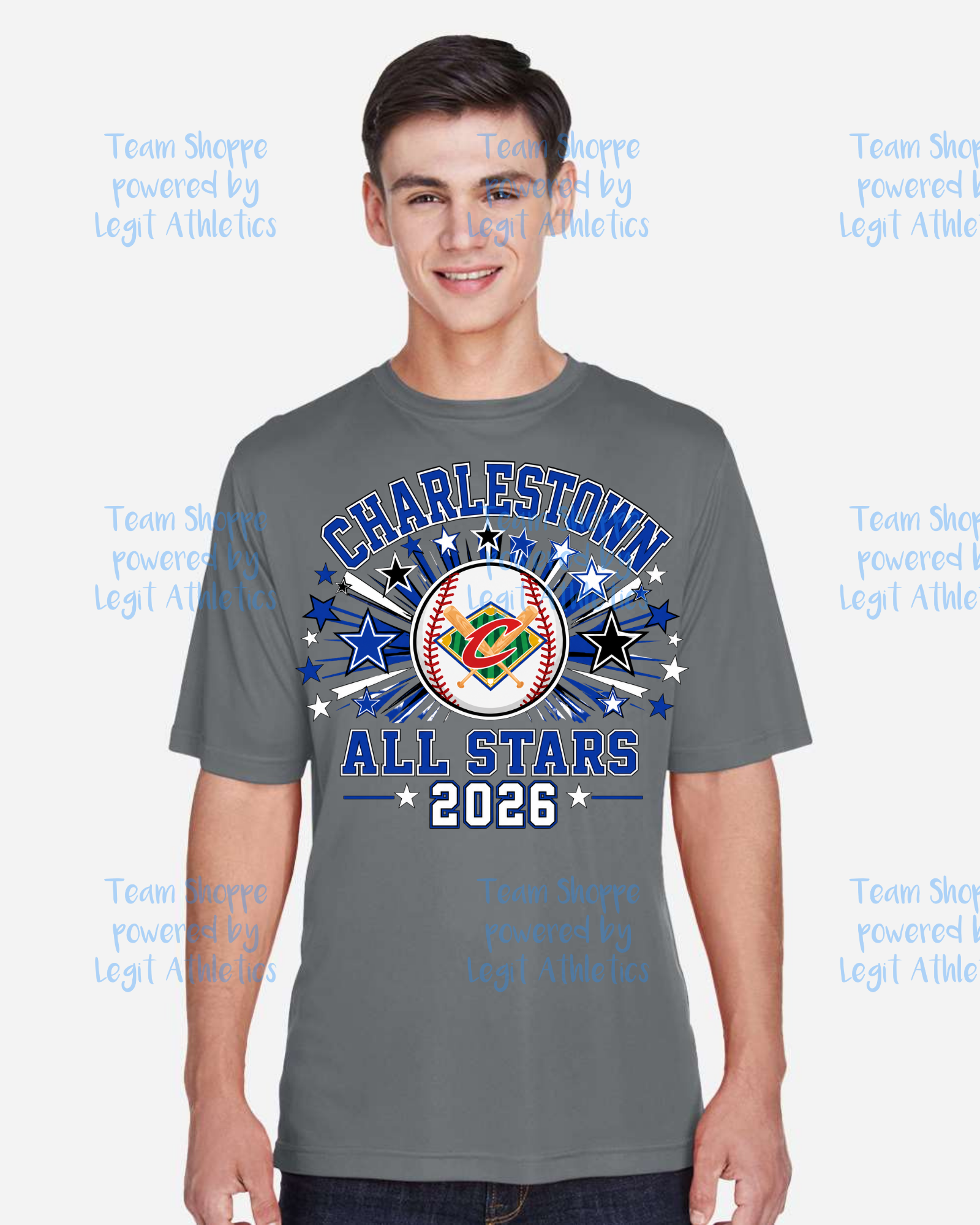 Adult or Youth Drifit Tshirt Charlestown LL Baseball