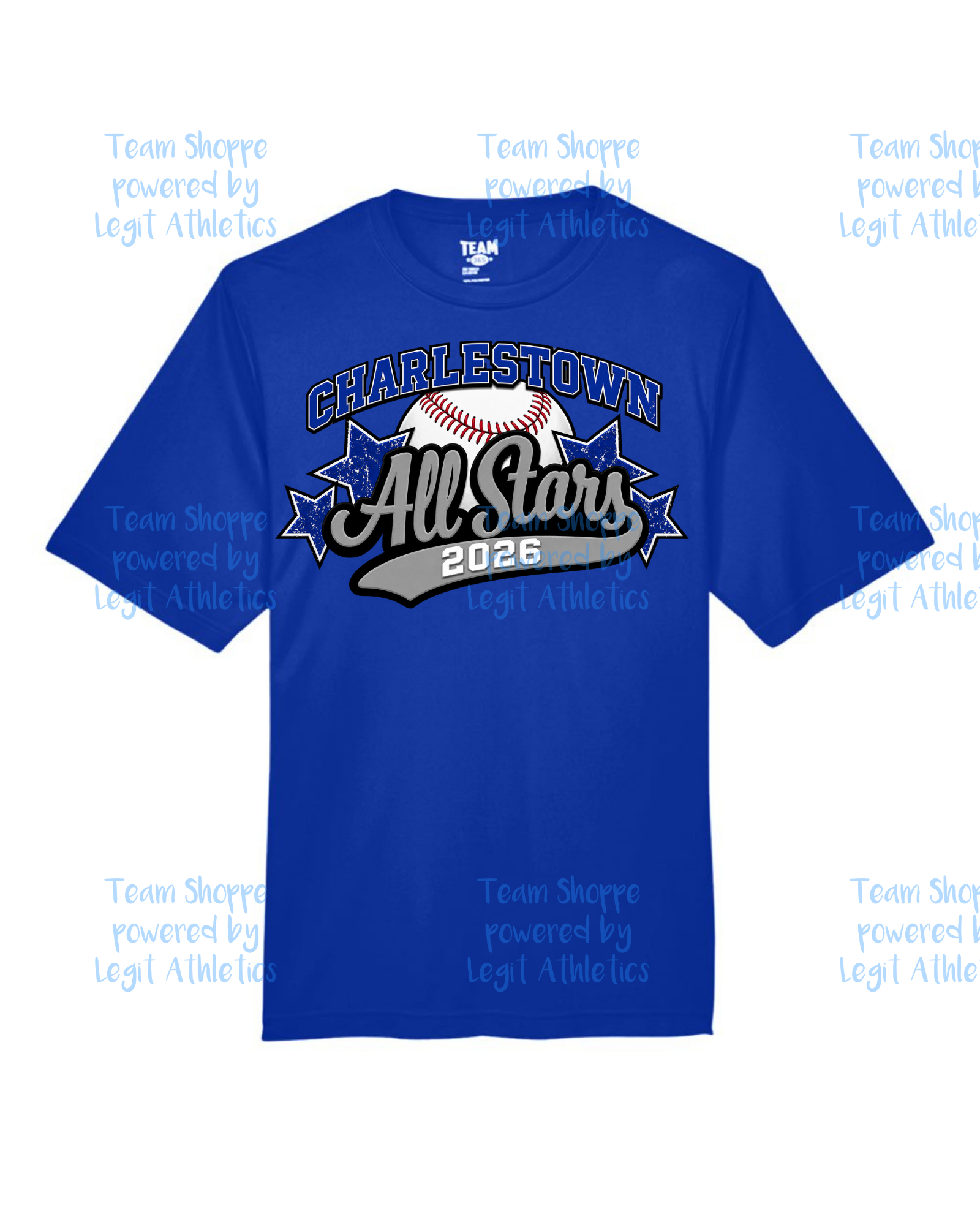 Adult or Youth Drifit Tshirt Charlestown LL Baseball