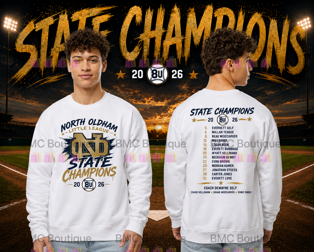North Oldham Champs ADULT Unisex Tultex Crew Neck Sweatshirt