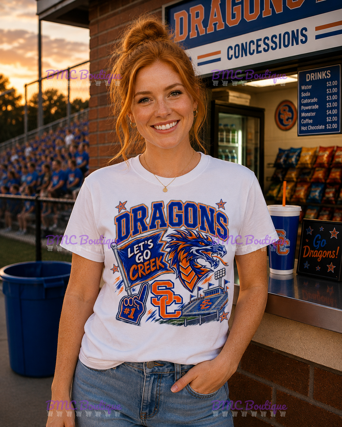 Let's Go Creek Game Day Football Adult or Youth Unisex DTF Tshirt or Hoodie