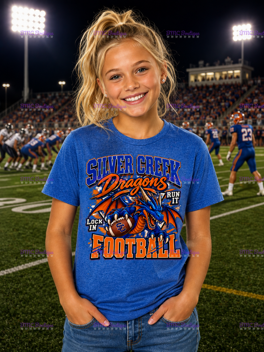 Dragons Football Adult or Youth Unisex DTF Tshirt or Hoodie
