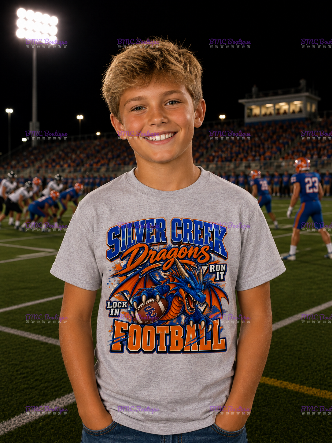 Dragons Football Adult or Youth Unisex DTF Tshirt or Hoodie