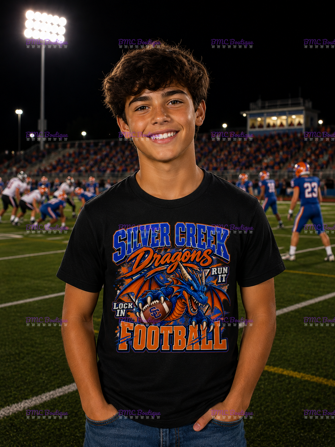 Dragons Football Adult or Youth Unisex DTF Tshirt or Hoodie