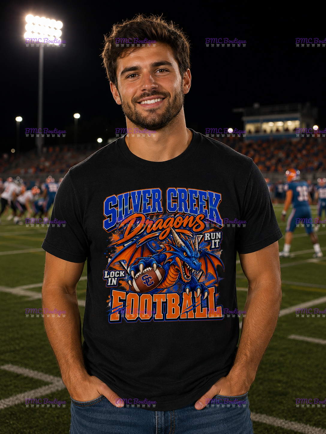 Dragons Football Adult or Youth Unisex DTF Tshirt or Hoodie