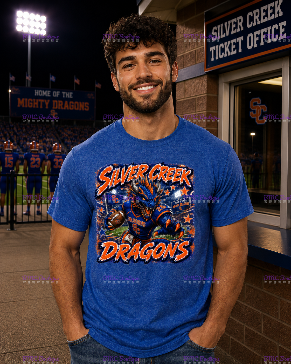 Dragon Graffiti Football Adult or Youth Unisex DTF Tshirt or Hoodie