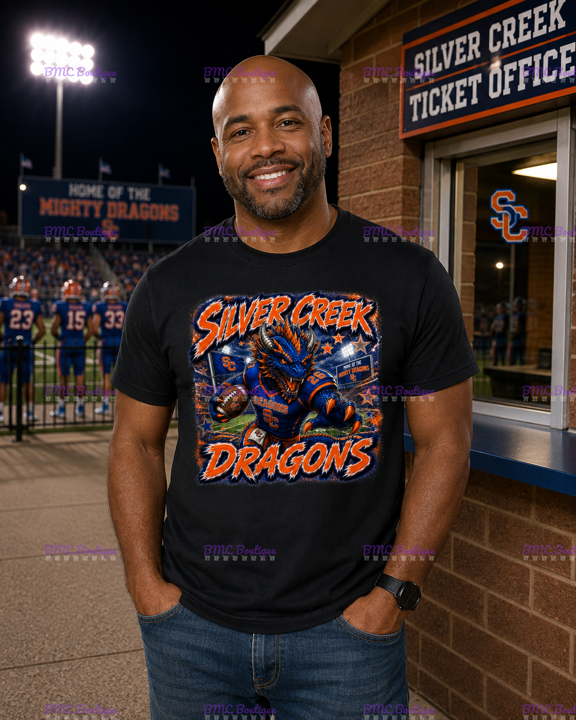Dragon Graffiti Football Adult or Youth Unisex DTF Tshirt or Hoodie