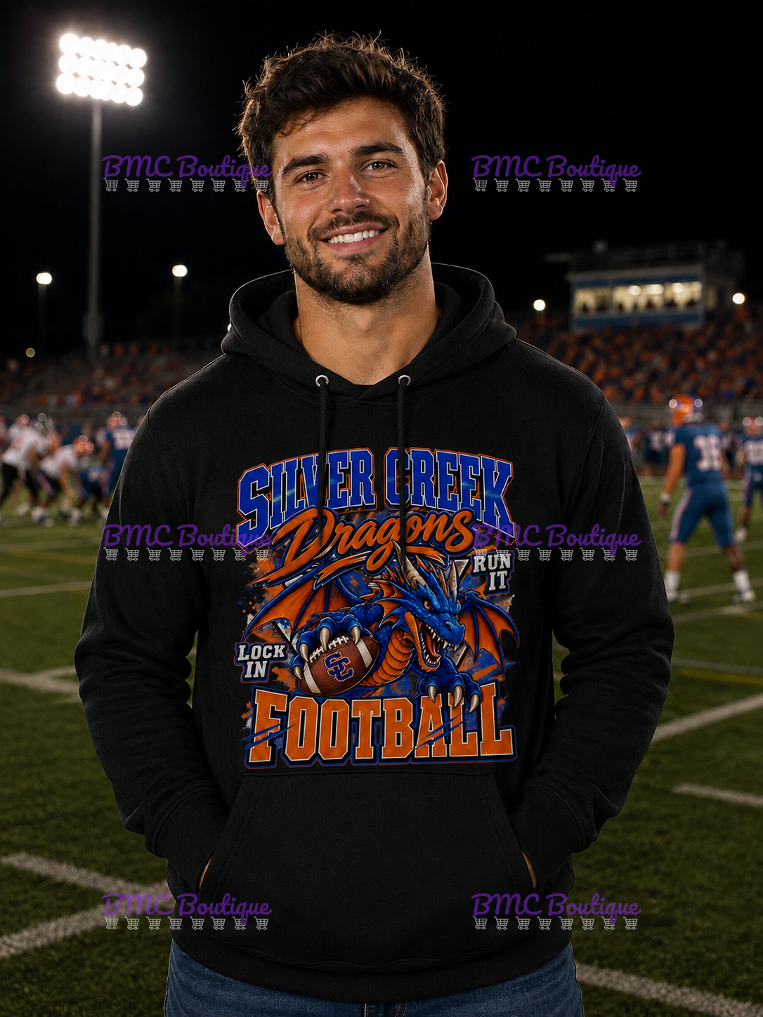 Dragons Football Adult or Youth Unisex DTF Tshirt or Hoodie