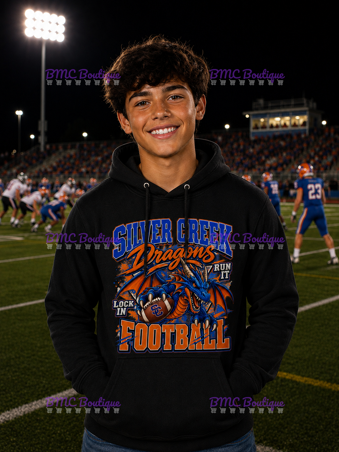 Dragons Football Adult or Youth Unisex DTF Tshirt or Hoodie