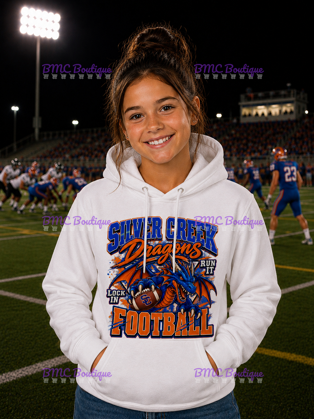 Dragons Football Adult or Youth Unisex DTF Tshirt or Hoodie