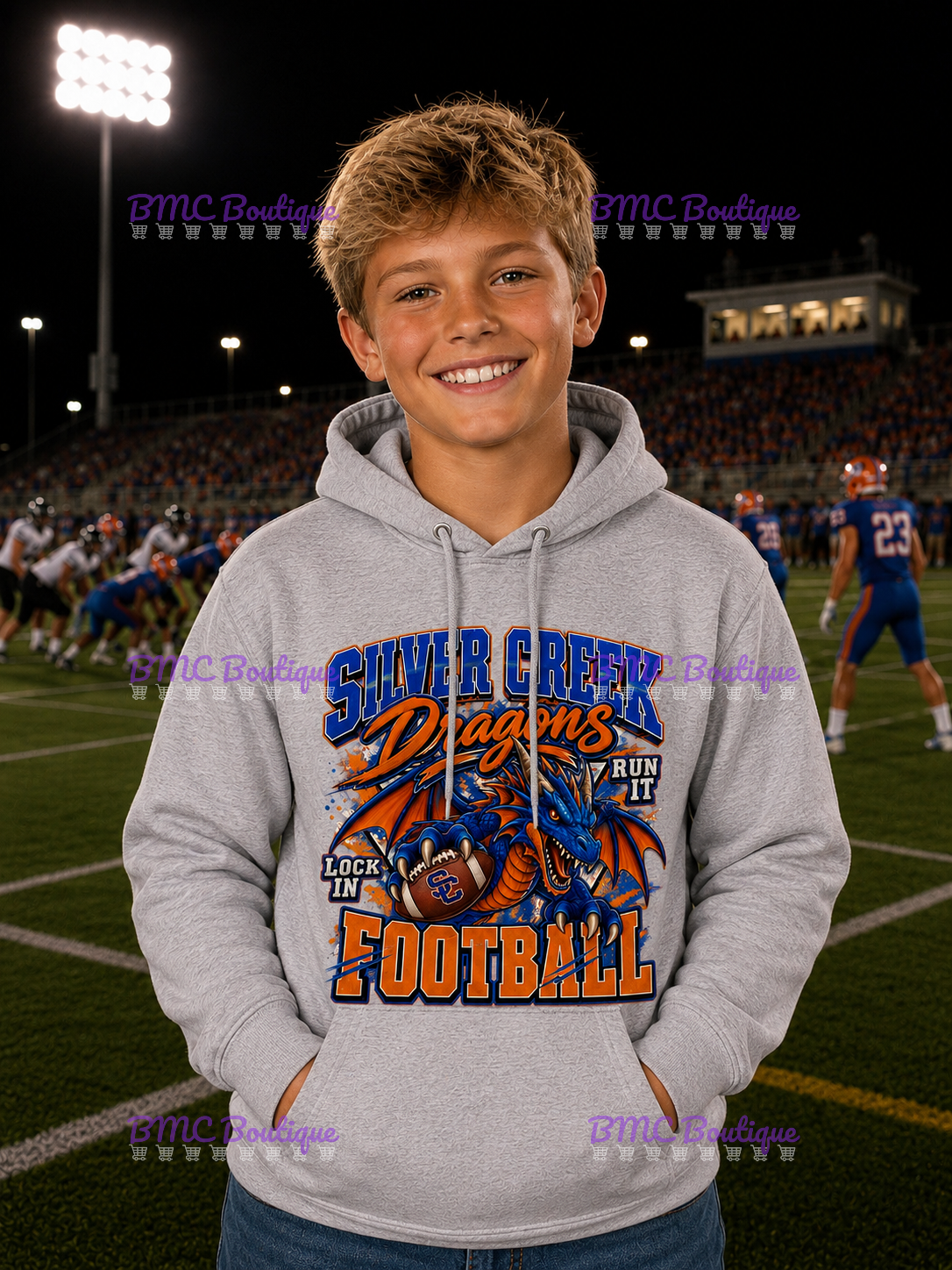 Dragons Football Adult or Youth Unisex DTF Tshirt or Hoodie
