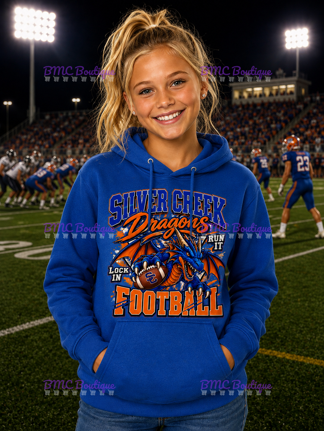 Dragons Football Adult or Youth Unisex DTF Tshirt or Hoodie