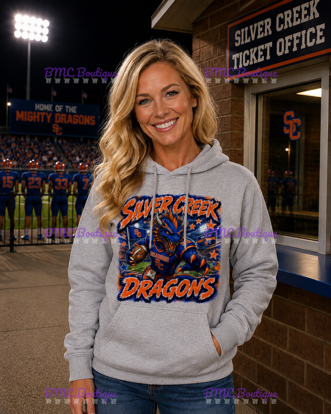 Dragon Graffiti Football Adult or Youth Unisex DTF Tshirt or Hoodie