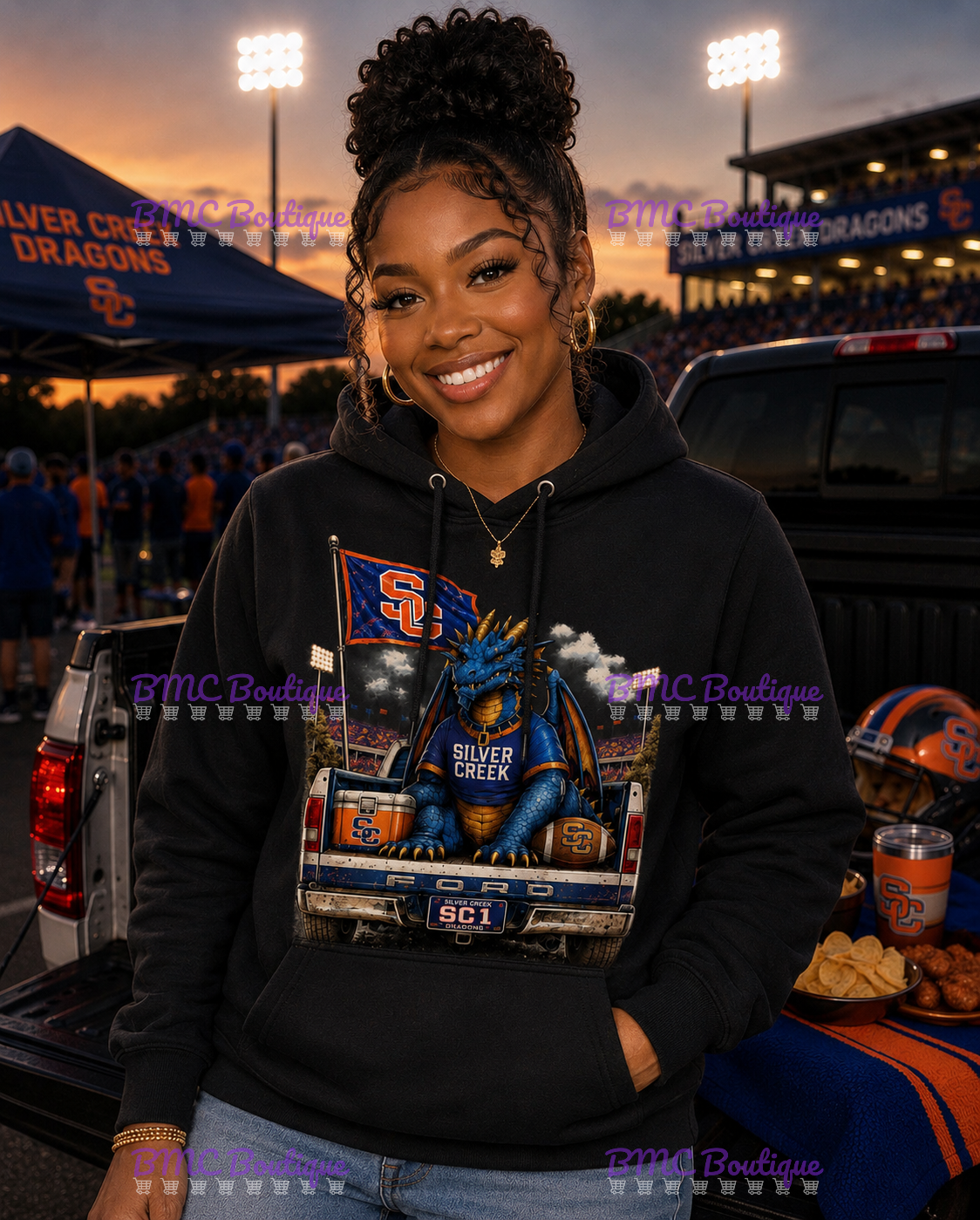 Dragons Friday Night Lights Adult or Youth Unisex DTF Tshirt or Hoodie