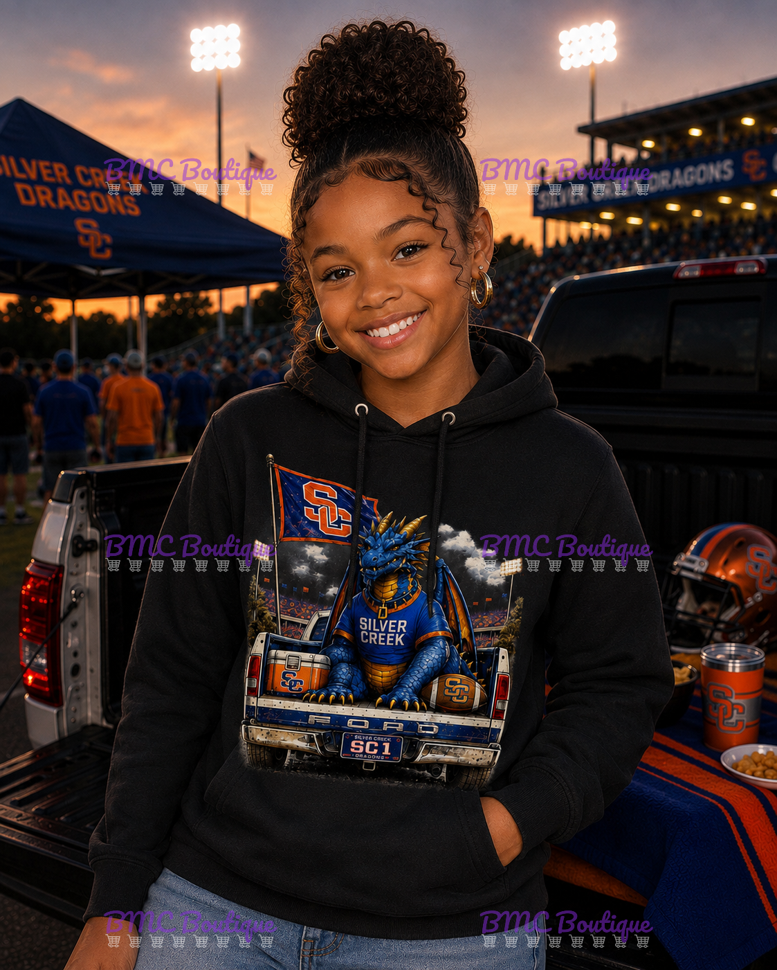 Dragons Friday Night Lights Adult or Youth Unisex DTF Tshirt or Hoodie