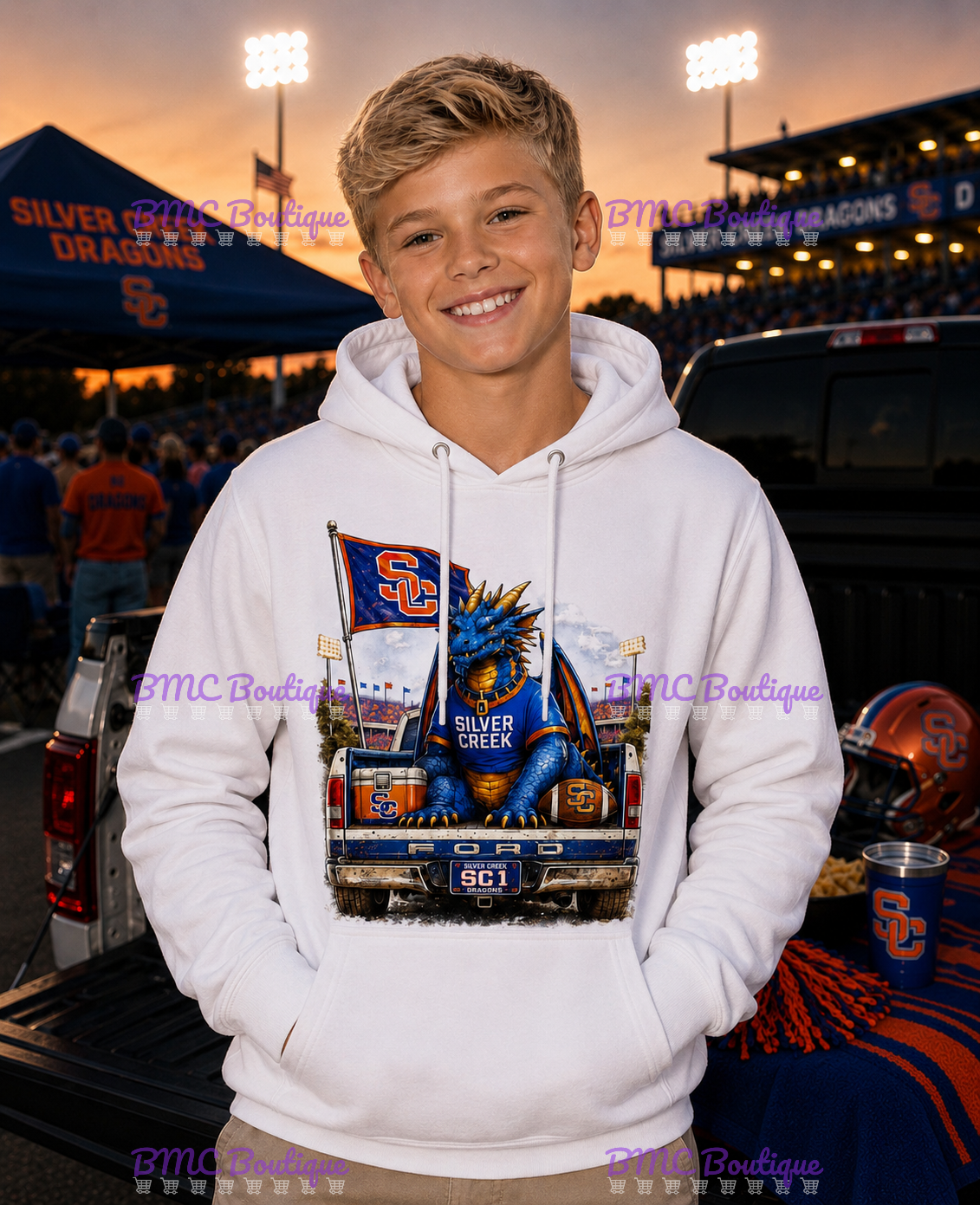 Dragons Friday Night Lights Adult or Youth Unisex DTF Tshirt or Hoodie