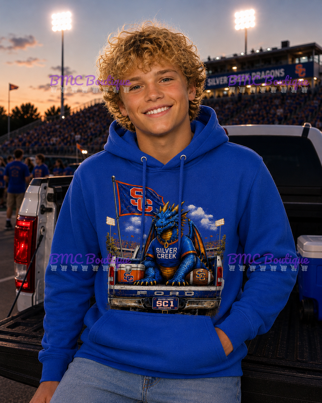 Dragons Friday Night Lights Adult or Youth Unisex DTF Tshirt or Hoodie