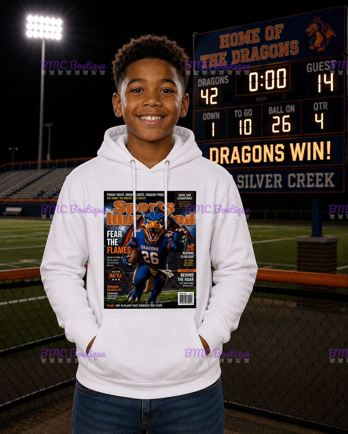 Dragons Football SI Magazine Cover Adult or Youth Unisex DTF Tshirt or Hoodie