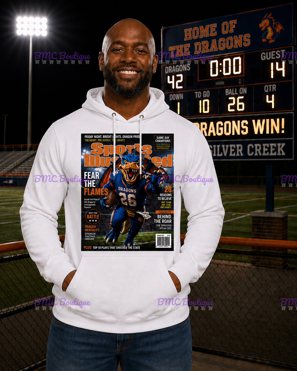 Dragons Football SI Magazine Cover Adult or Youth Unisex DTF Tshirt or Hoodie