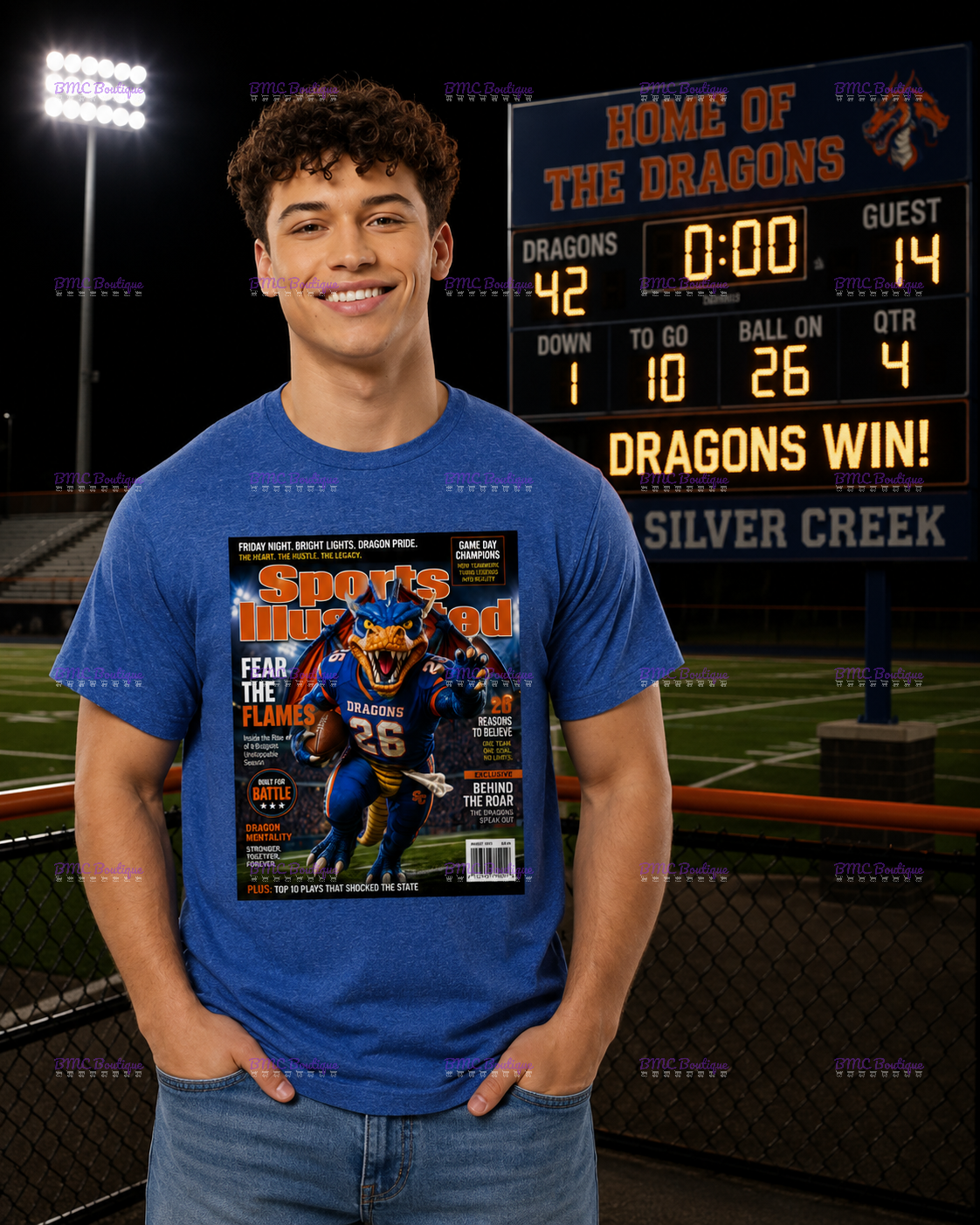 Dragons Football SI Magazine Cover Adult or Youth Unisex DTF Tshirt or Hoodie
