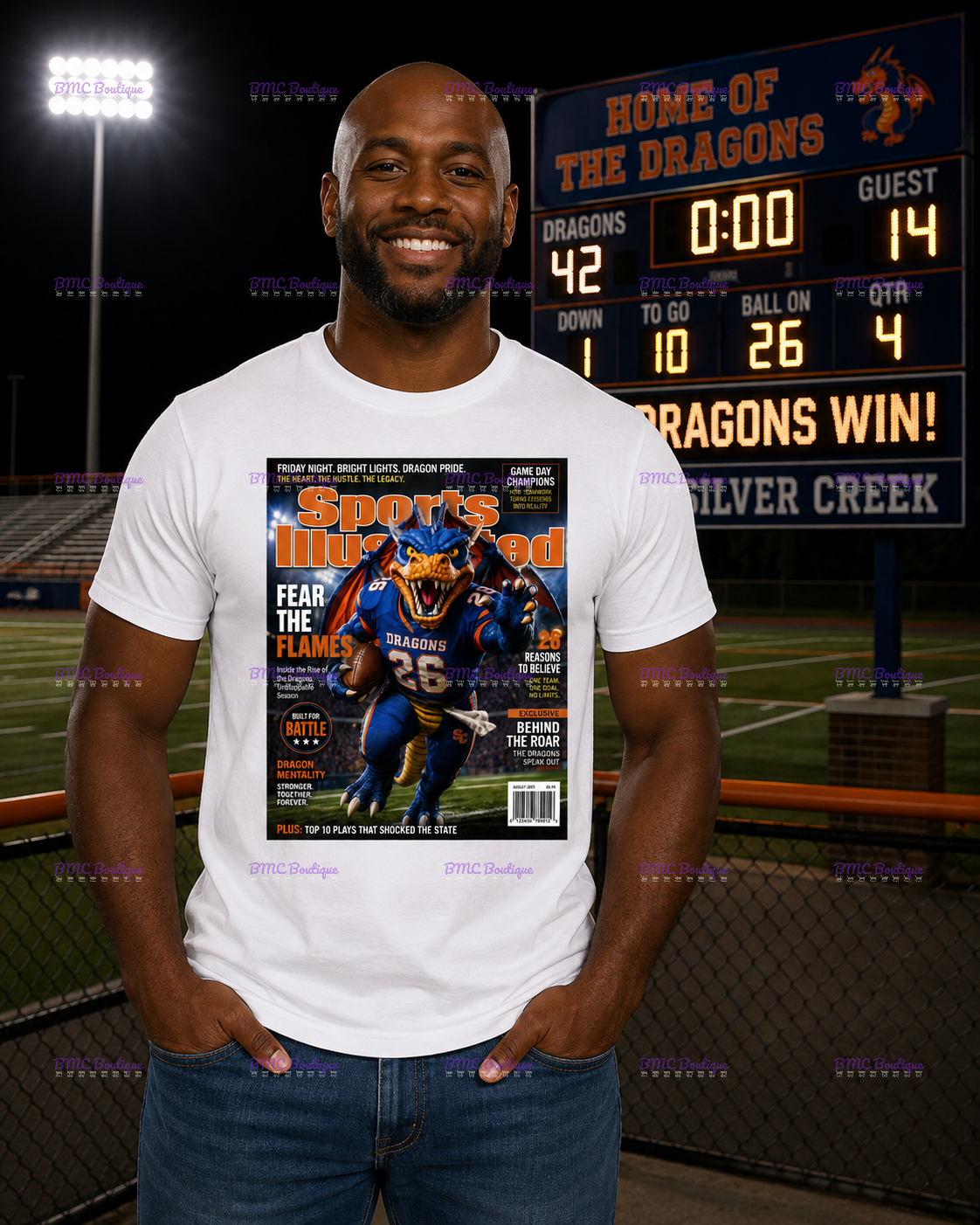 Dragons Football SI Magazine Cover Adult or Youth Unisex DTF Tshirt or Hoodie