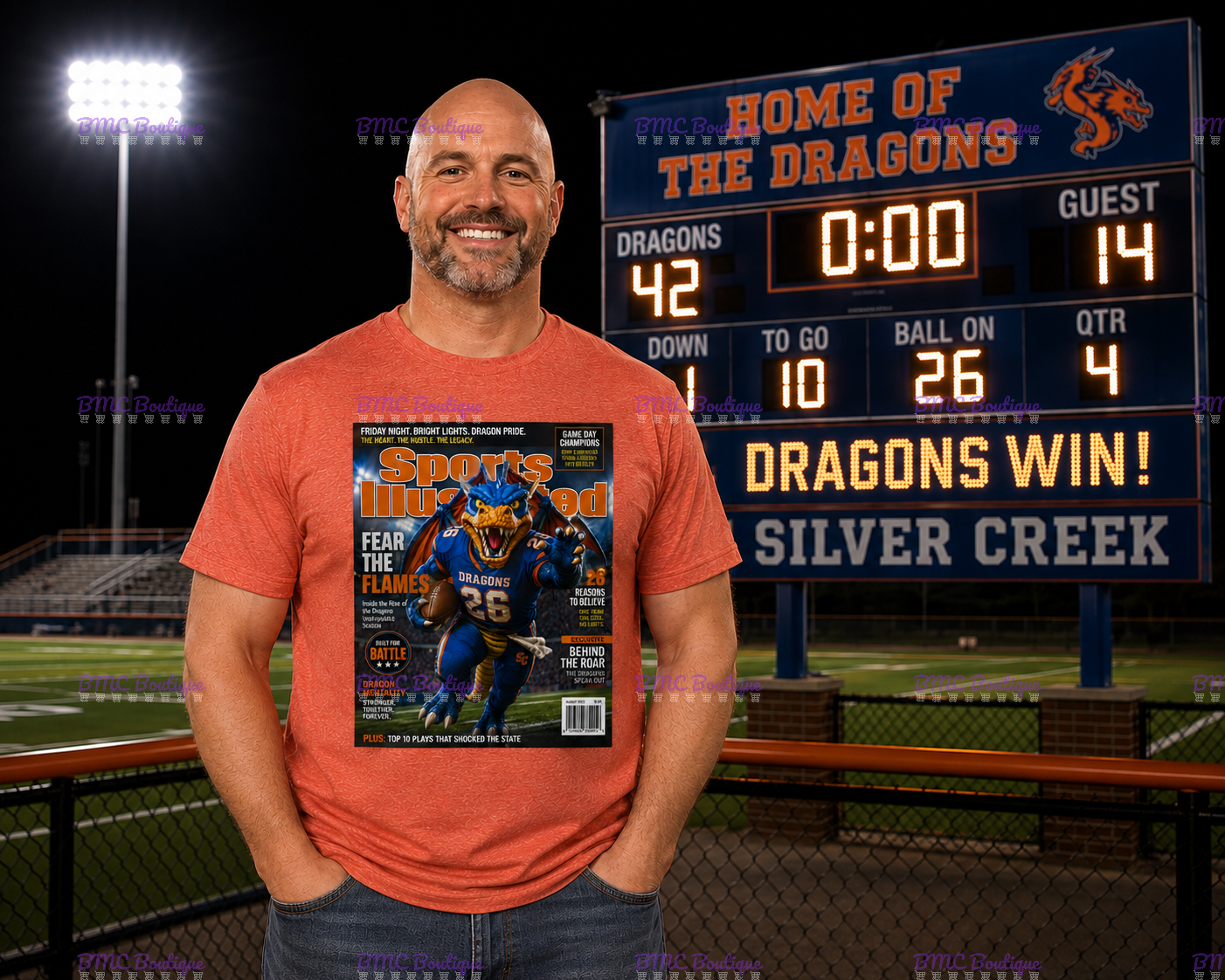 Dragons Football SI Magazine Cover Adult or Youth Unisex DTF Tshirt or Hoodie