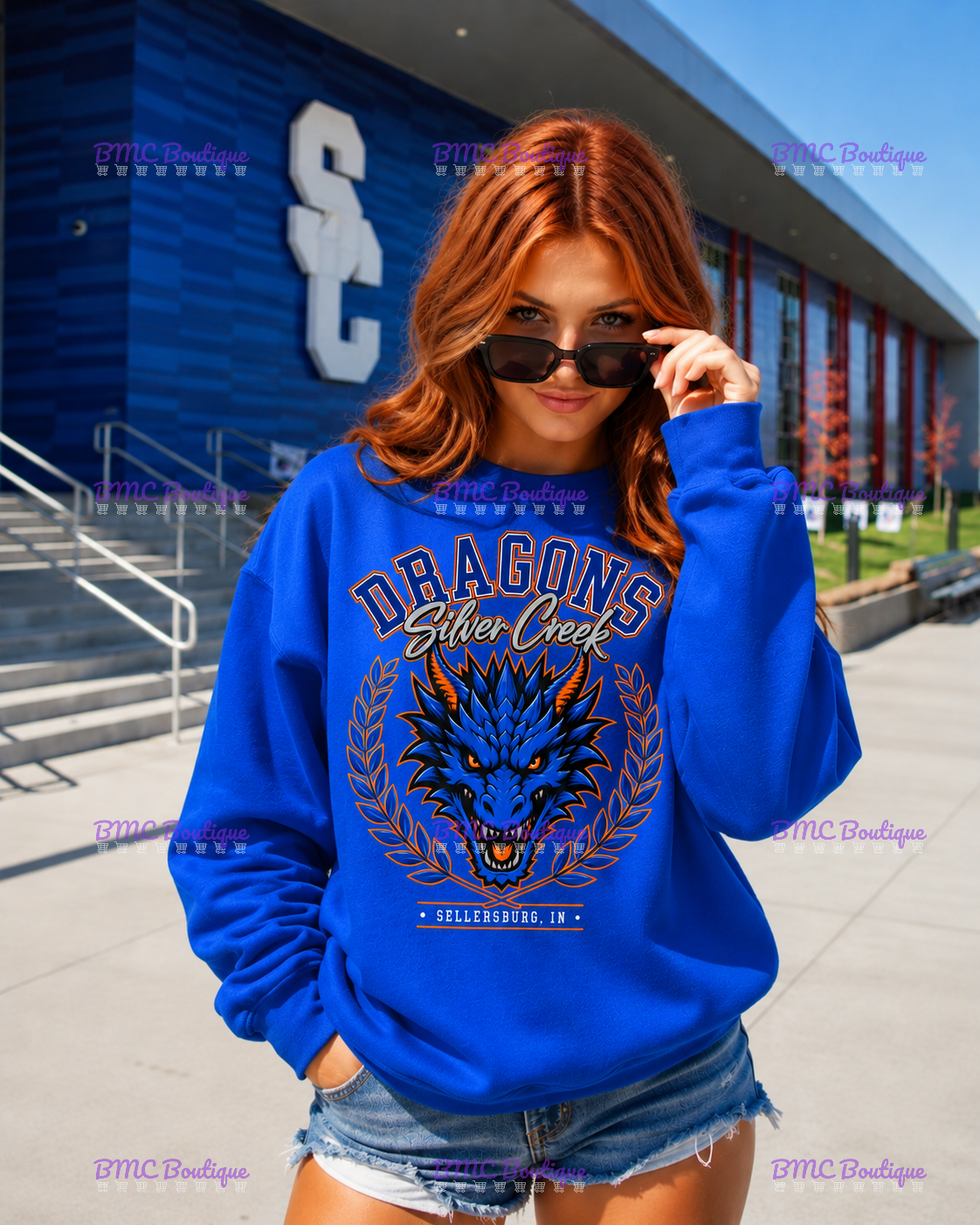 Silver Creek Dragons~Sellersburg, IN Adult or Youth Unisex DTF Shirt, Hoodie, CrewNeck