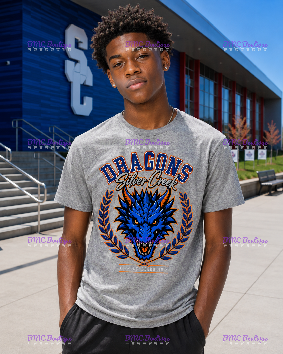Silver Creek Dragons~Sellersburg, IN Adult or Youth Unisex DTF Shirt, Hoodie, CrewNeck