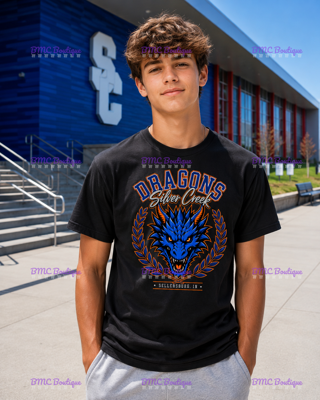 Silver Creek Dragons~Sellersburg, IN Adult or Youth Unisex DTF Shirt, Hoodie, CrewNeck