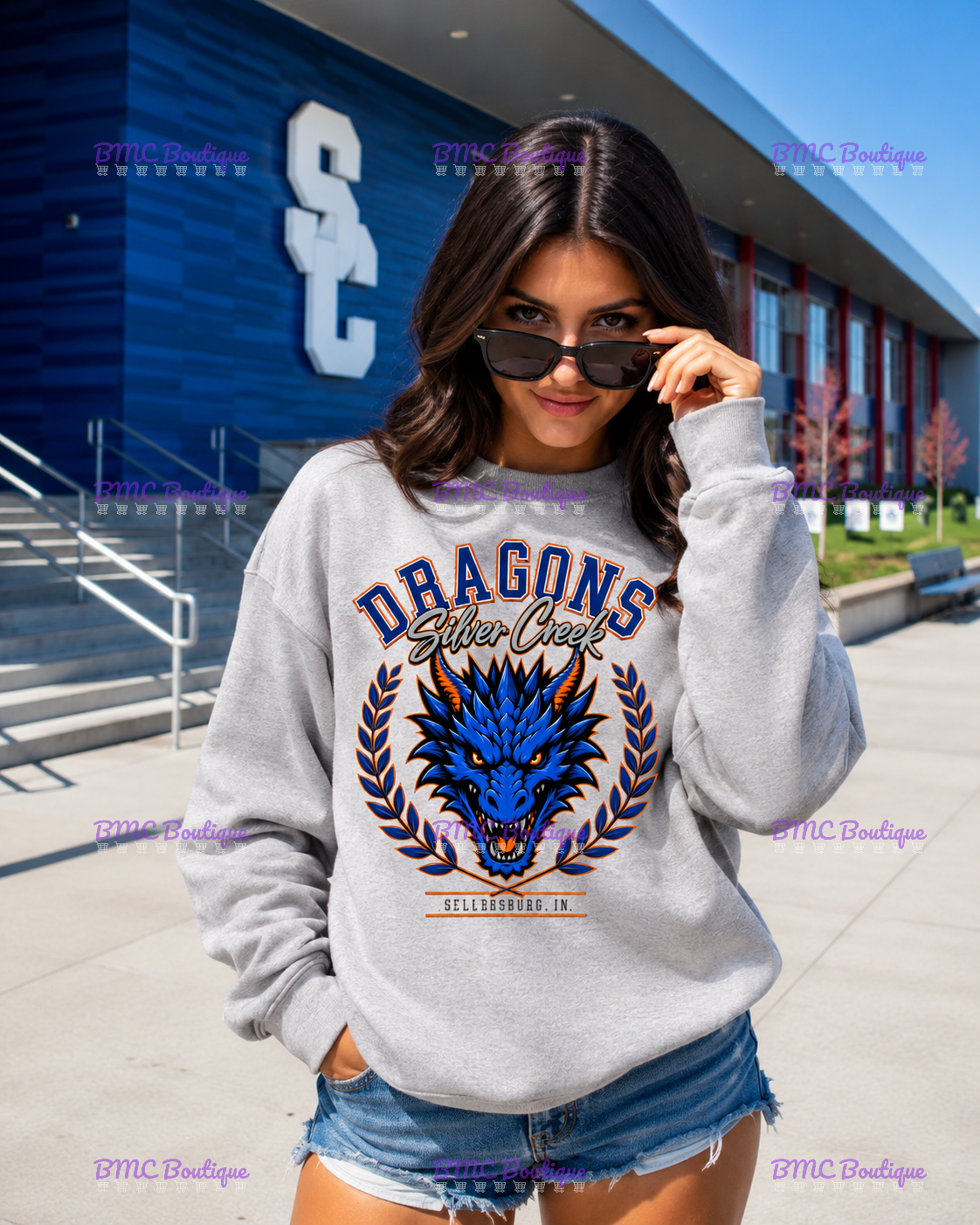 Silver Creek Dragons~Sellersburg, IN Adult or Youth Unisex DTF Shirt, Hoodie, CrewNeck