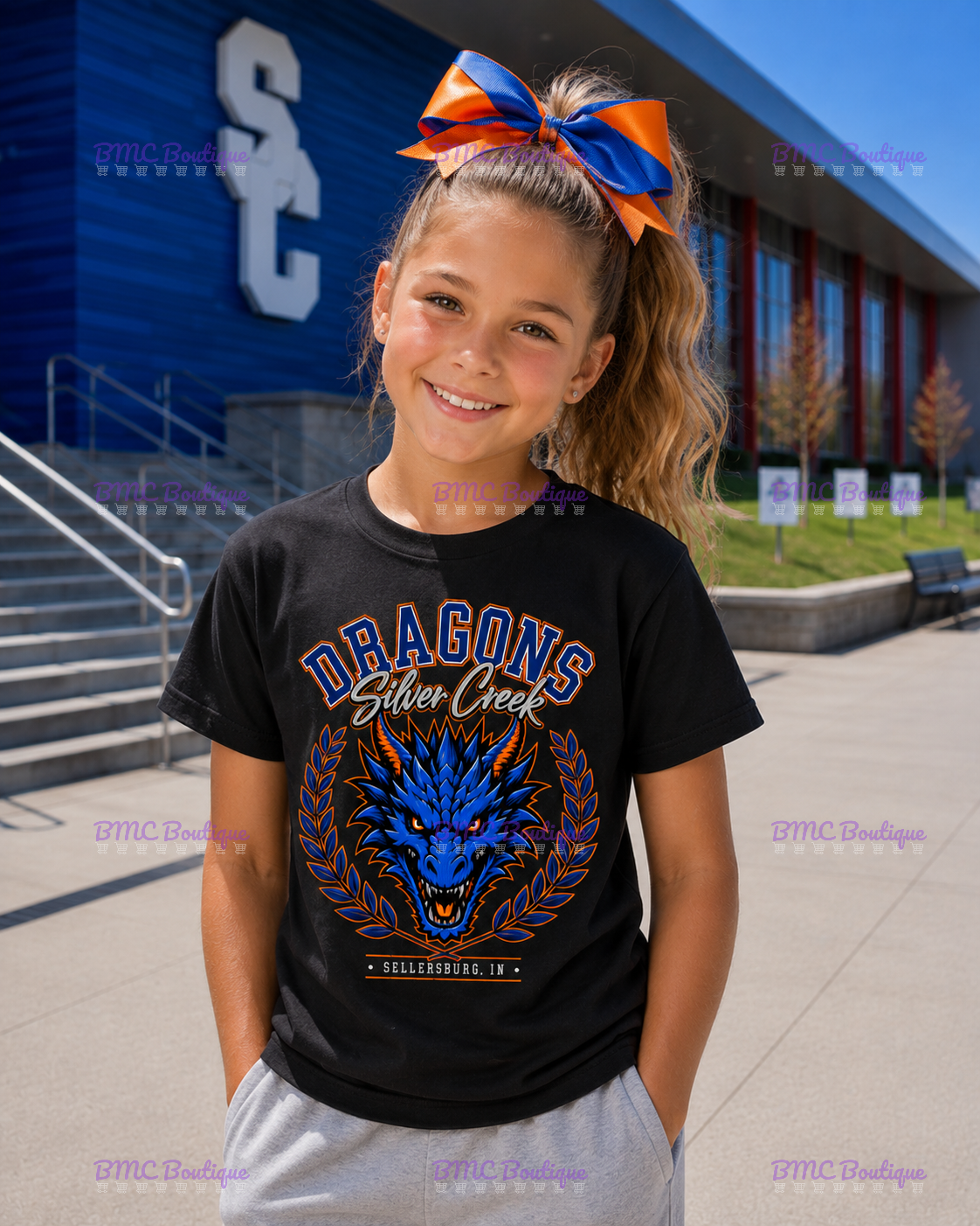 Silver Creek Dragons~Sellersburg, IN Adult or Youth Unisex DTF Shirt, Hoodie, CrewNeck