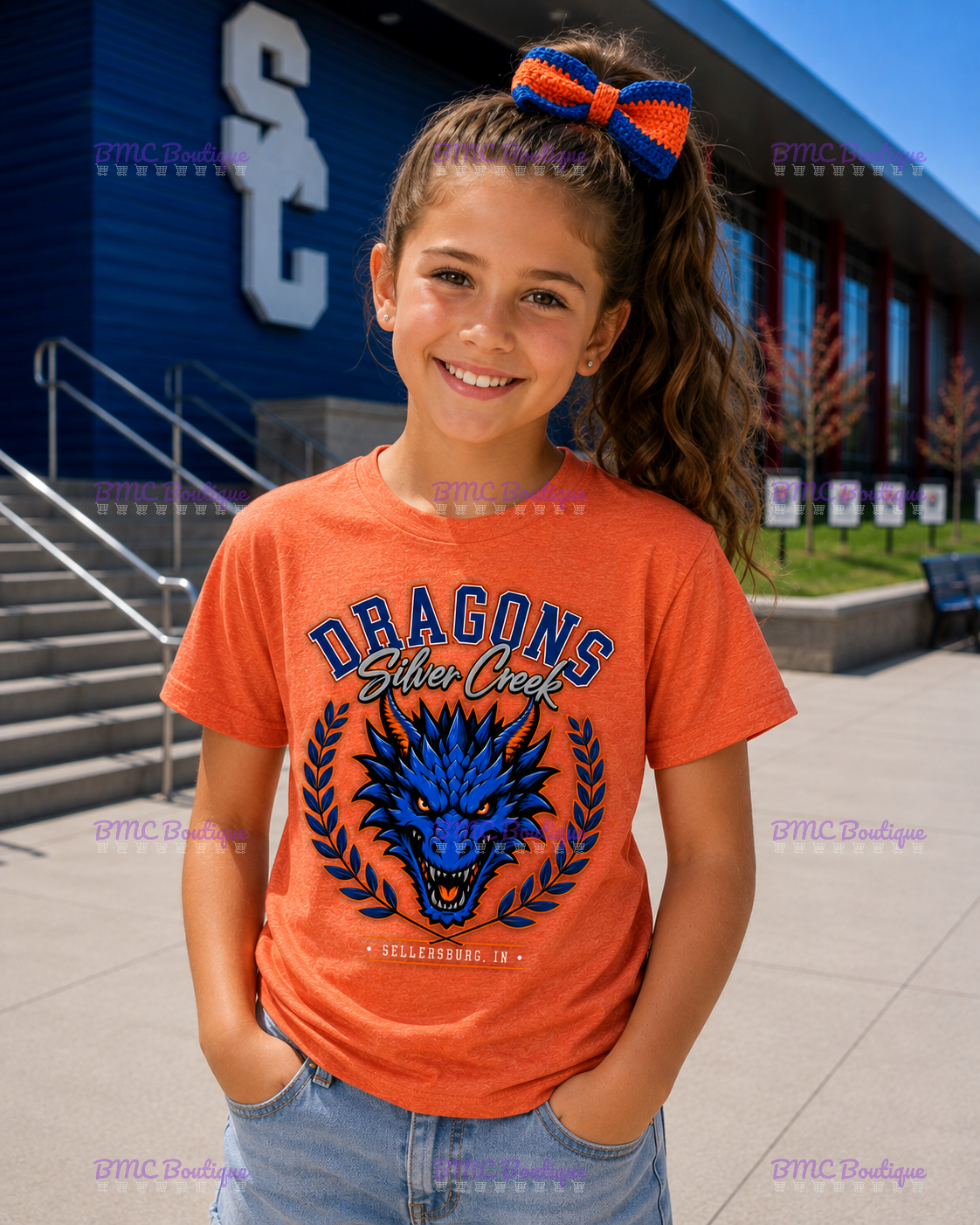 Silver Creek Dragons~Sellersburg, IN Adult or Youth Unisex DTF Shirt, Hoodie, CrewNeck