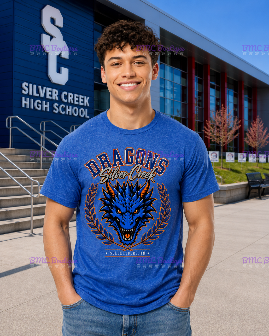 Silver Creek Dragons~Sellersburg, IN Adult or Youth Unisex DTF Shirt, Hoodie, CrewNeck