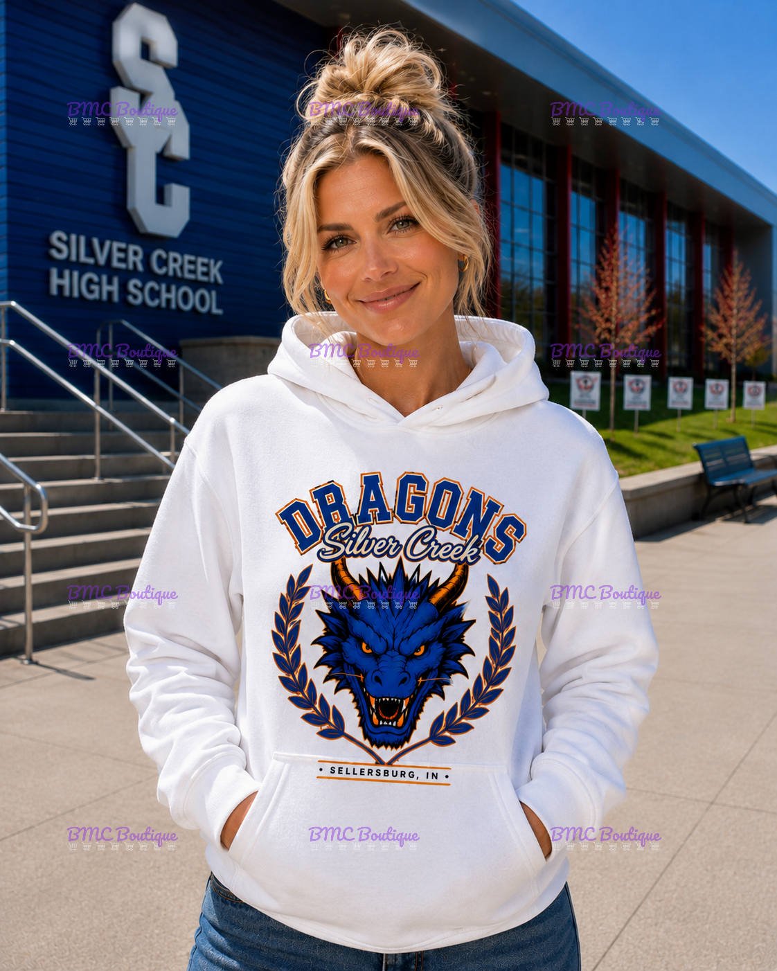 Silver Creek Dragons~Sellersburg, IN Adult or Youth Unisex DTF Shirt, Hoodie, CrewNeck