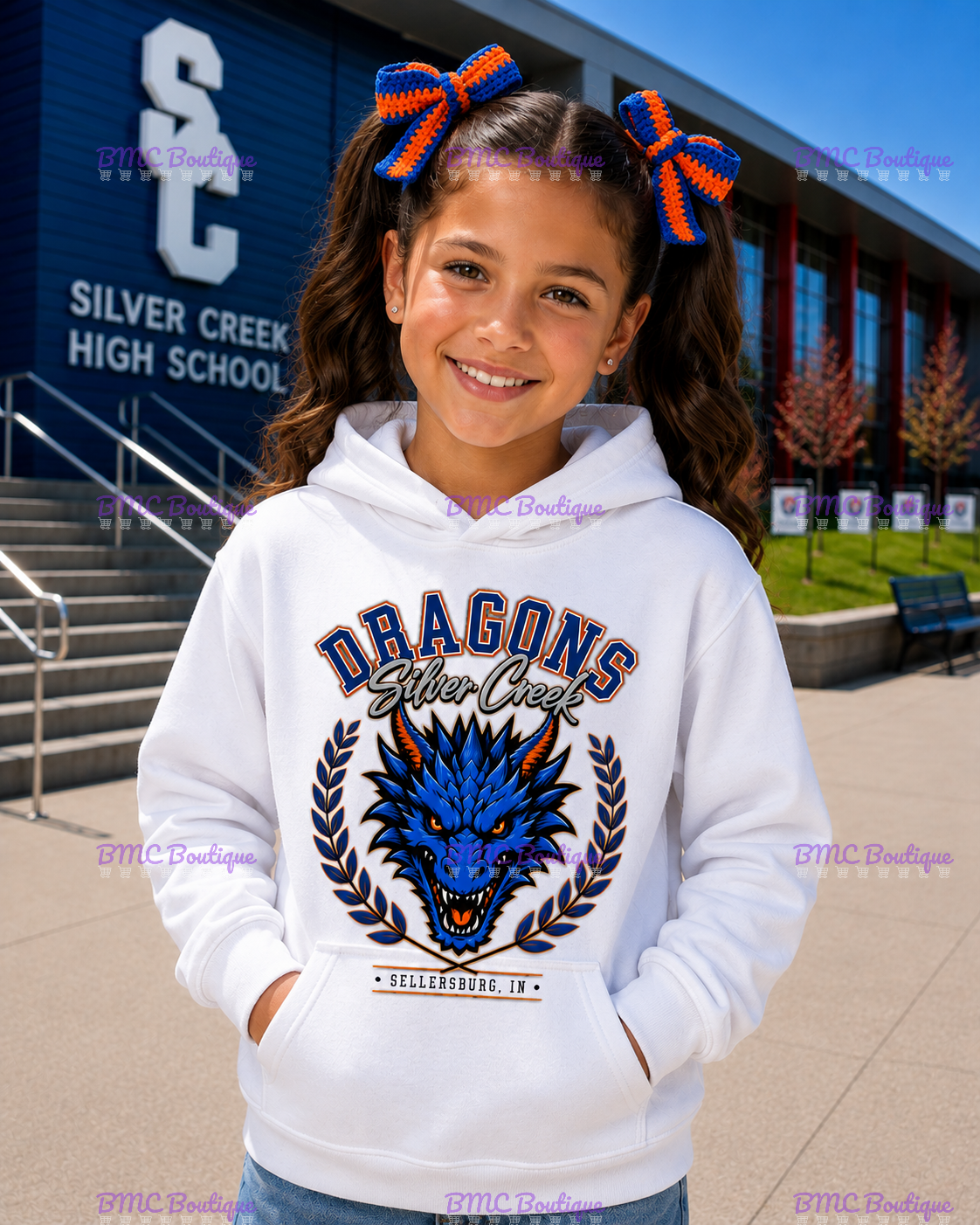 Silver Creek Dragons~Sellersburg, IN Adult or Youth Unisex DTF Shirt, Hoodie, CrewNeck