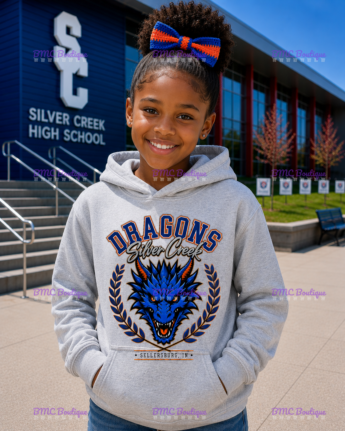 Silver Creek Dragons~Sellersburg, IN Adult or Youth Unisex DTF Shirt, Hoodie, CrewNeck