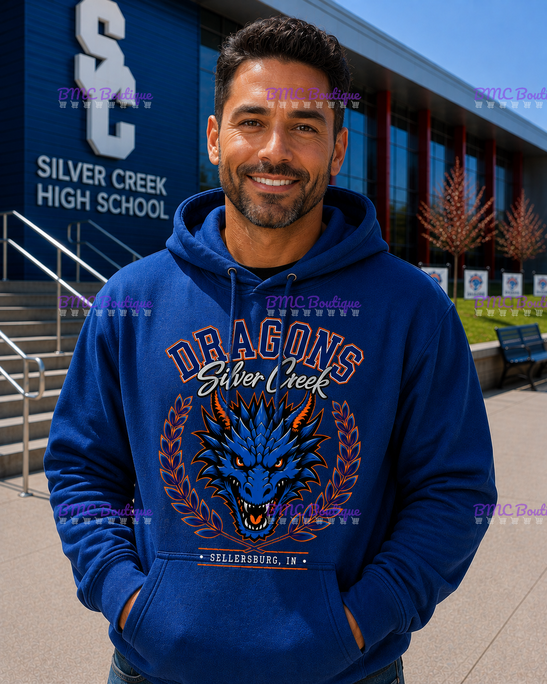 Silver Creek Dragons~Sellersburg, IN Adult or Youth Unisex DTF Shirt, Hoodie, CrewNeck