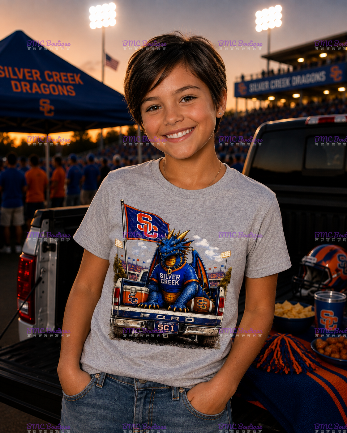 Dragons Friday Night Lights Adult or Youth Unisex DTF Tshirt or Hoodie