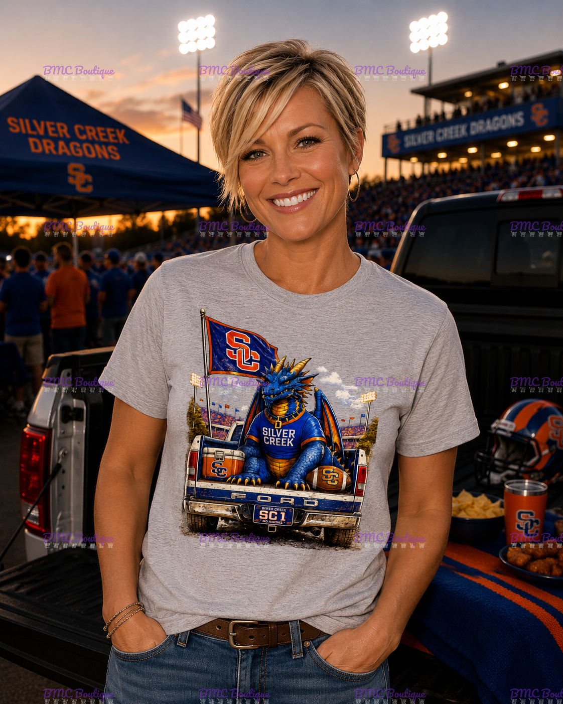 Dragons Friday Night Lights Adult or Youth Unisex DTF Tshirt or Hoodie