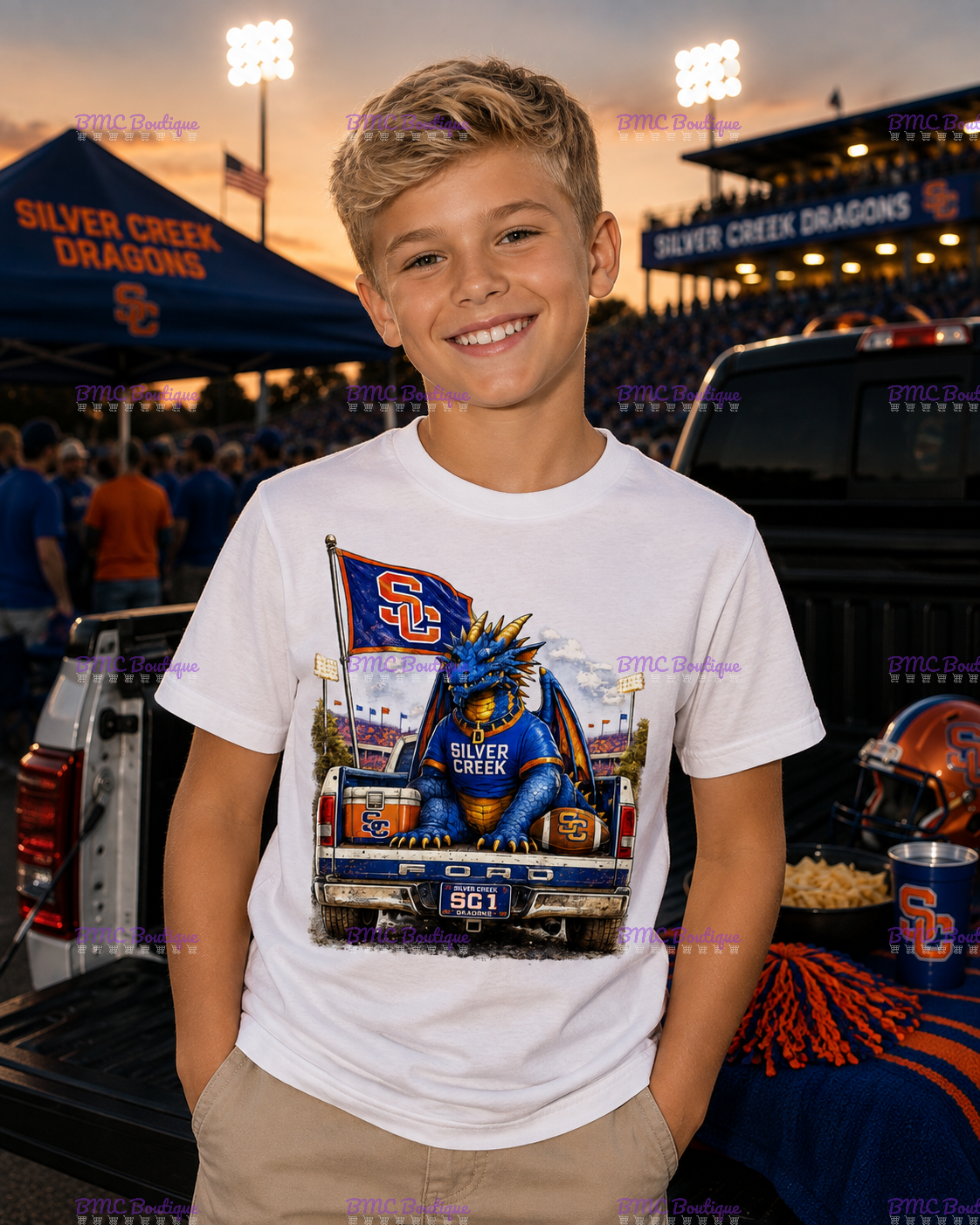 Dragons Friday Night Lights Adult or Youth Unisex DTF Tshirt or Hoodie