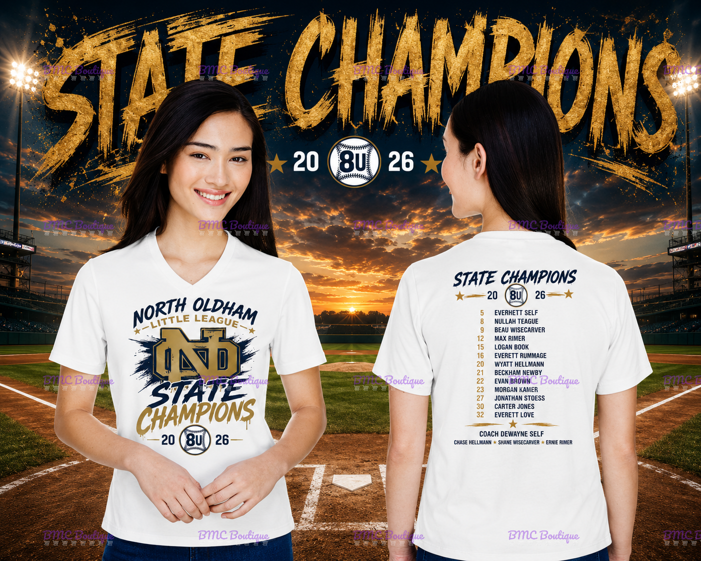North Oldham Champs Women's Team 365 Drifit Vneck