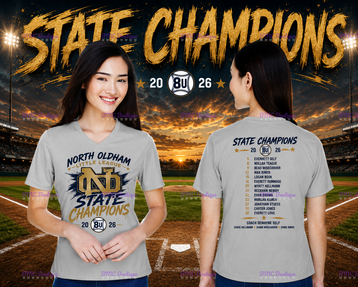North Oldham Champs Women's Team 365 Drifit Vneck