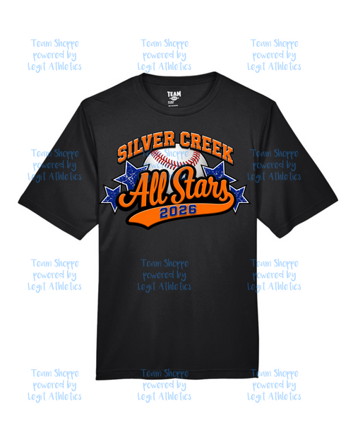 Adult or Youth Drifit Tshirt All Stars Baseball