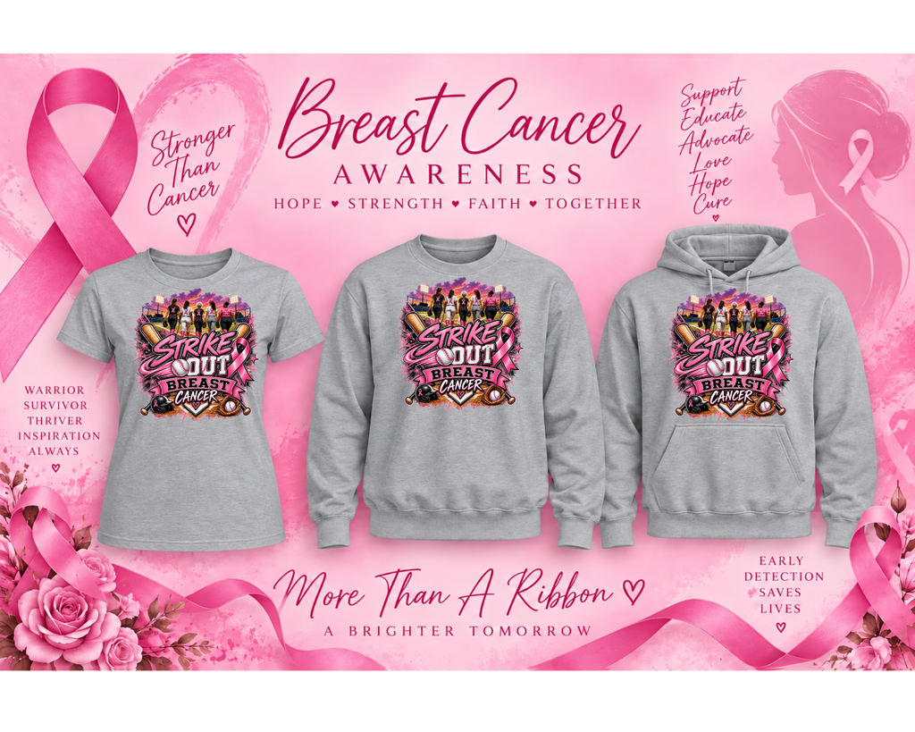 BMC EXCLUSIVE Breast Cancer Awareness Shirt ~ Strike Out Breast Cancer