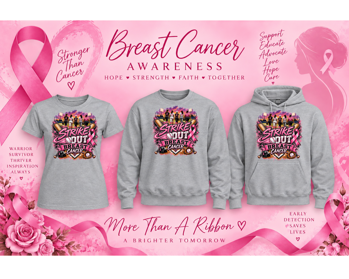 BMC EXCLUSIVE Breast Cancer Awareness Shirt ~ Strike Out Breast Cancer