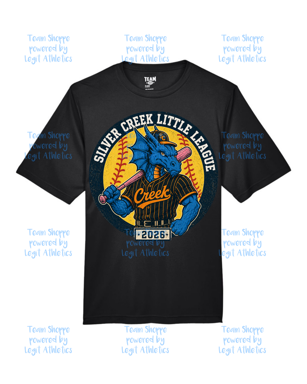 Adult or Youth Drifit Tshirt Silver Creek LL Softball