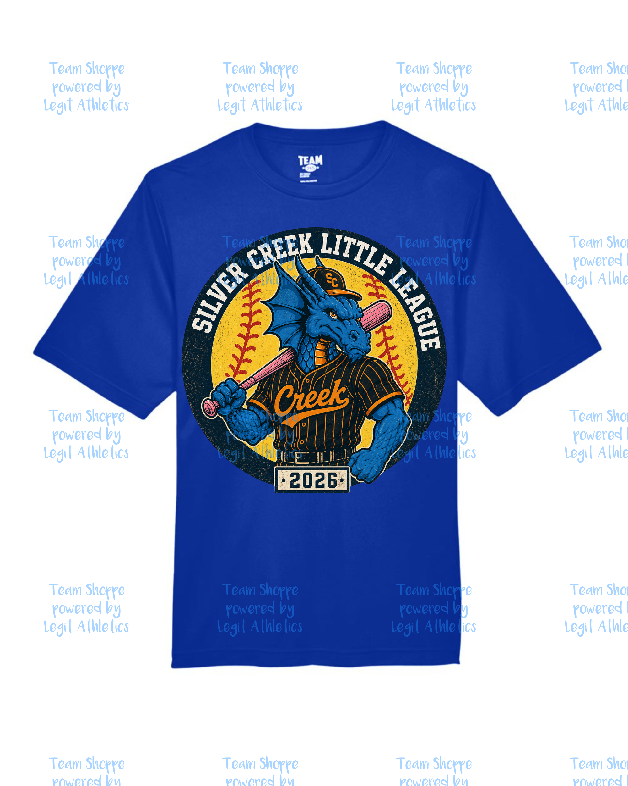 Adult or Youth Drifit Tshirt Silver Creek LL Softball