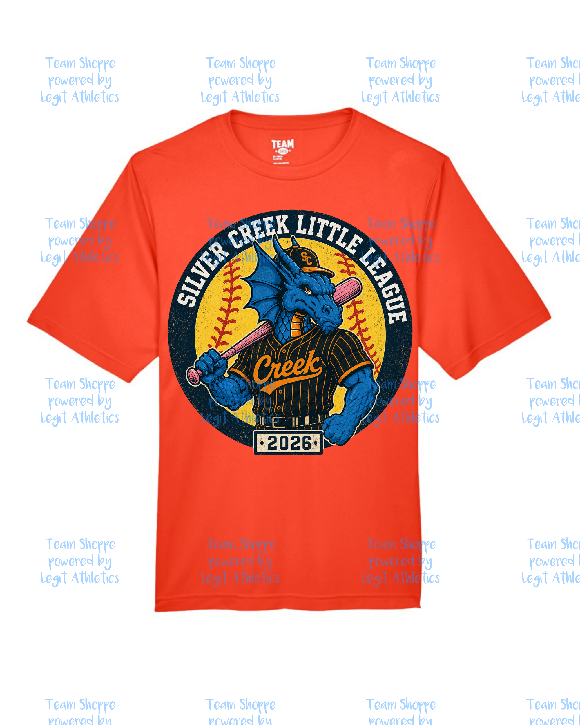 Adult or Youth Drifit Tshirt Silver Creek LL Softball