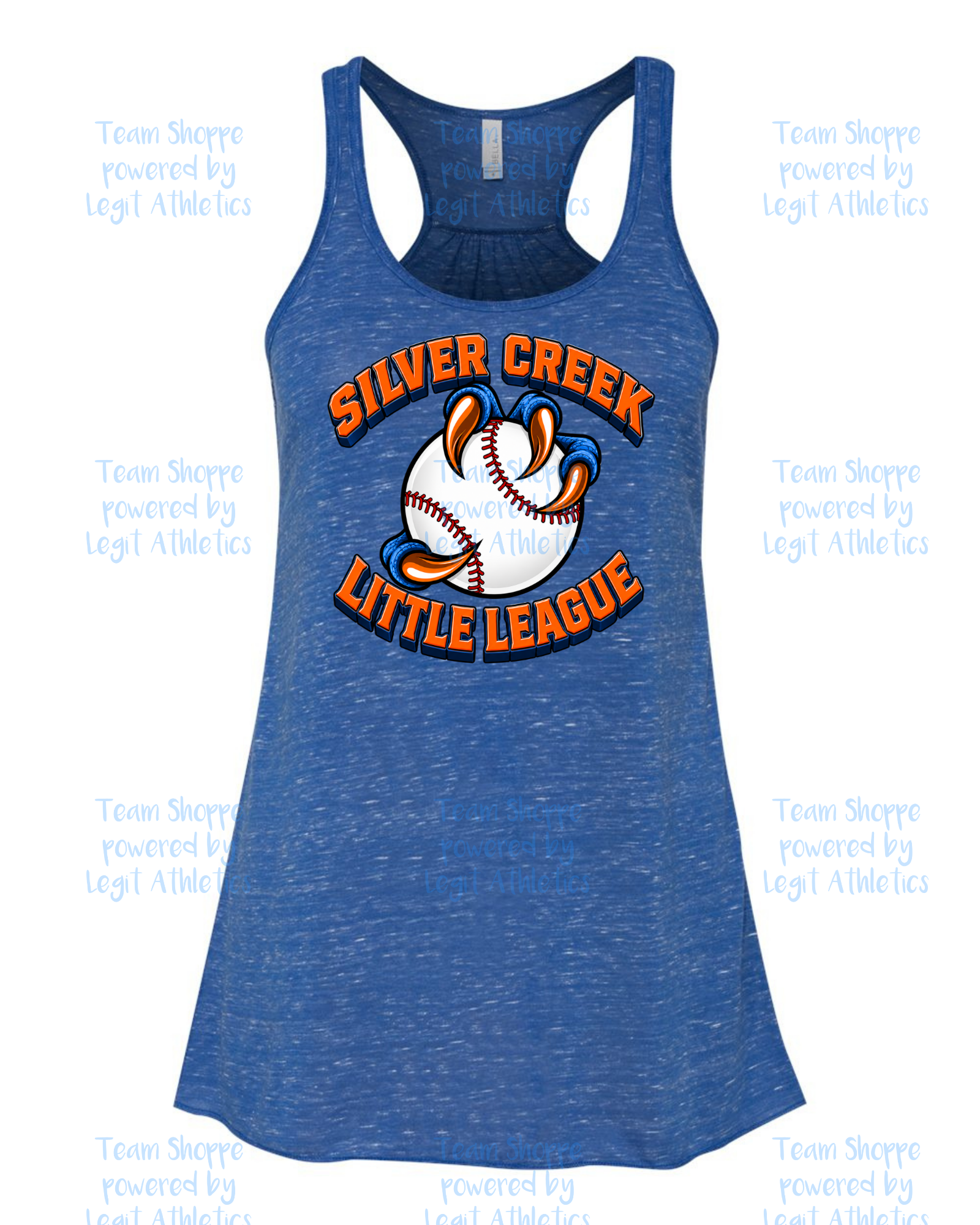 Women's & Girls Bella Flowy Racer Back Silver Creek LL Baseball