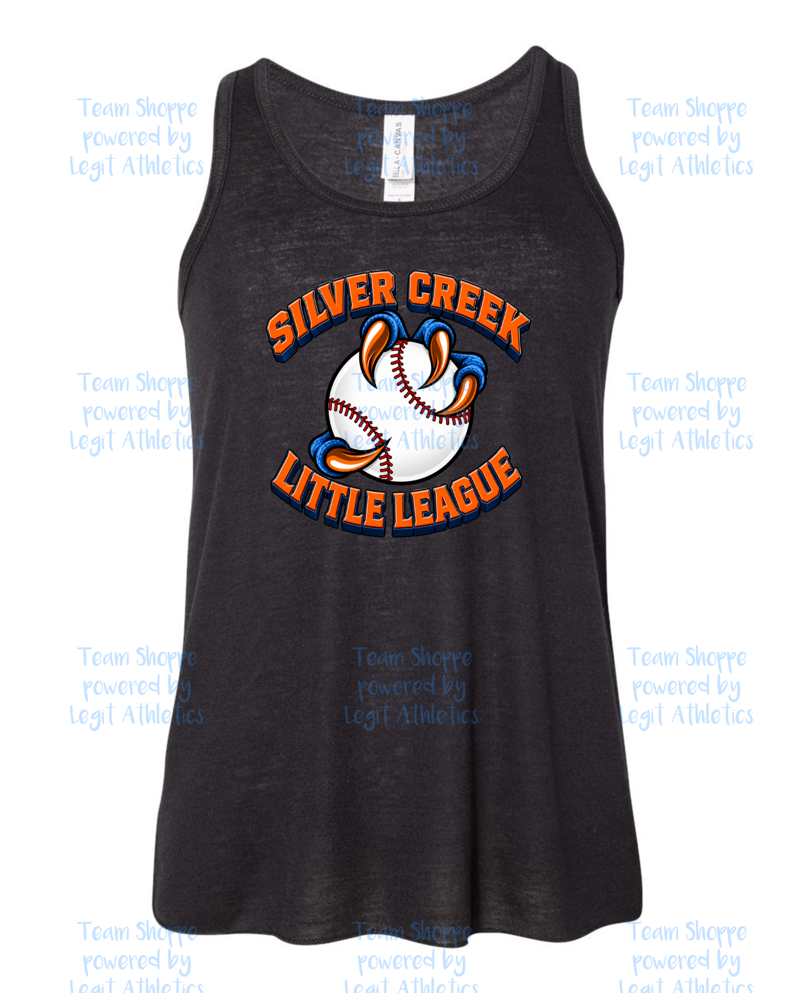 Women's & Girls Bella Flowy Racer Back Silver Creek LL Baseball